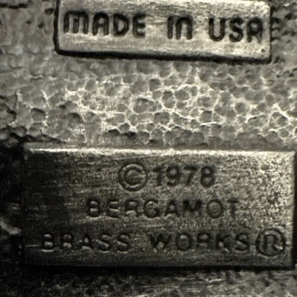 Vintage 1978 Bergamot Brass Works Locomotive Train Belt Buckle 1002 K-39